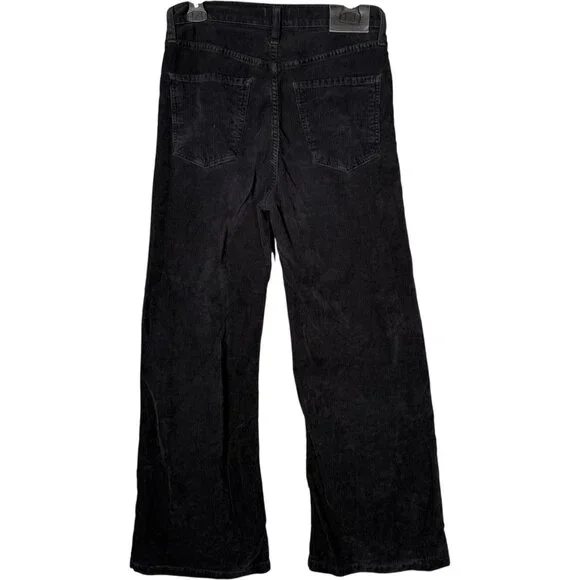 Citizens of Humanity Paloma High Rise Wide Leg Pants Black Corduroy 26 - Picture 2 of 10